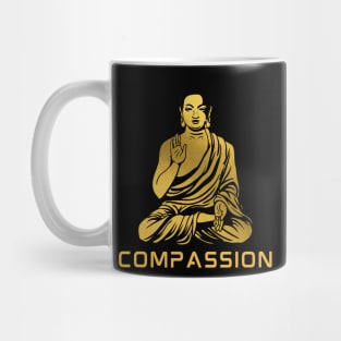 Gold Compassion Buddha Mug